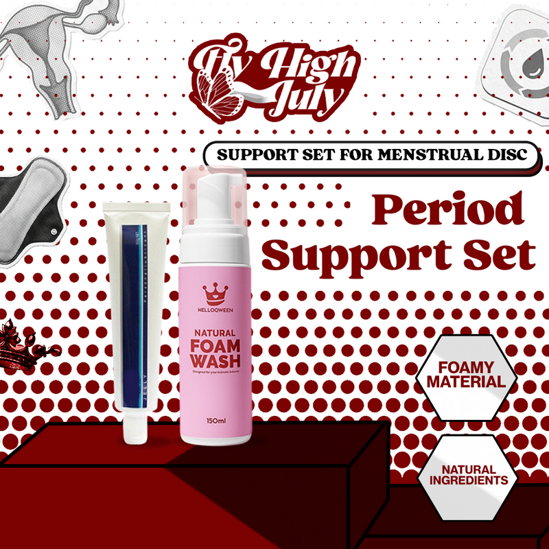 PERIOD SUPPORT SET (HELLOQWEEN FOAM WASH + WATER BASED GEL)