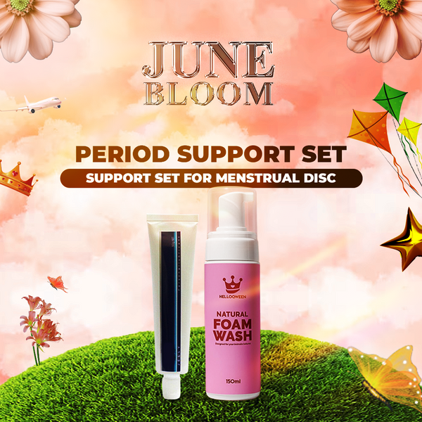 PERIOD SUPPORT SET (HELLOQWEEN FOAM WASH + WATER BASED GEL)