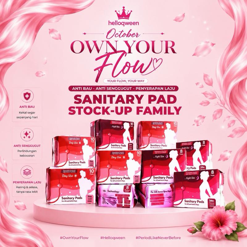 Helloqween Sanitary Pad Stock-Up Family Set
