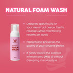 Paraben-Free Foam Wash for Menstrual Disc